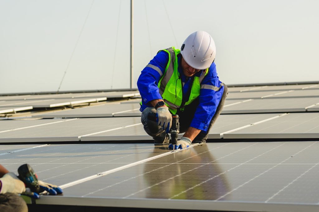 Installation einer Photovoltaikanlage