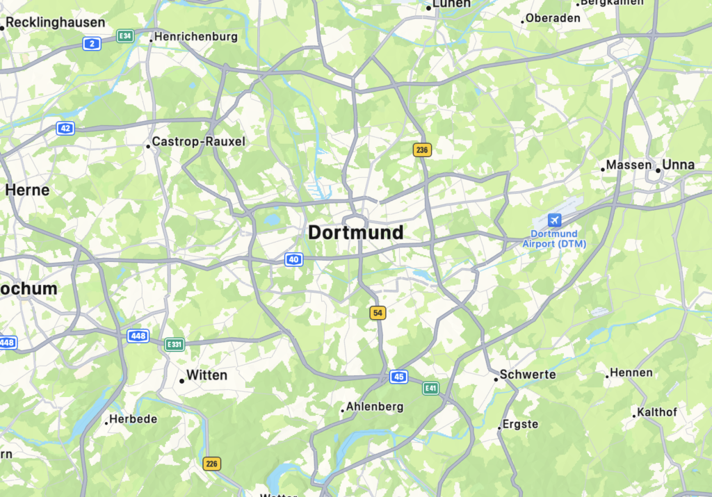 Landkarte Dortmund, Solaranlage in Dortmund und Umgebung