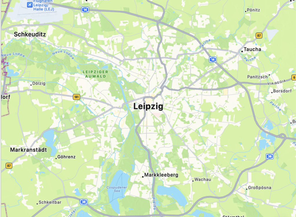 Landkarte Leipzig, Solaranlage in Leipzig und Umgebung