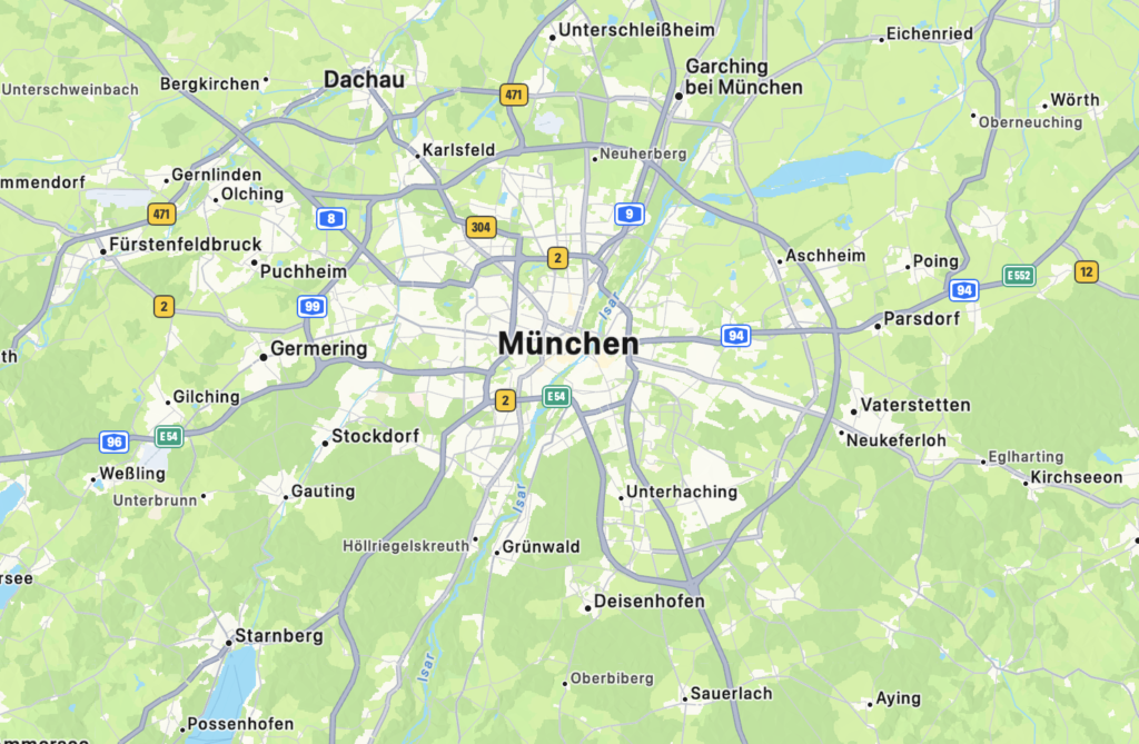 Landkarte München, Solaranlage in München und Umgebung